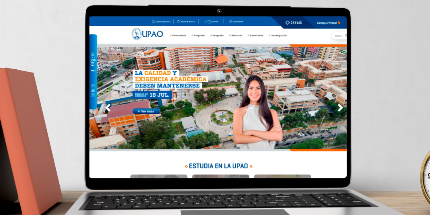 La UPAO renueva su portal web - Se trata de un diseño más ágil y amigable orientado a brindar una mejor experiencia de navegación.