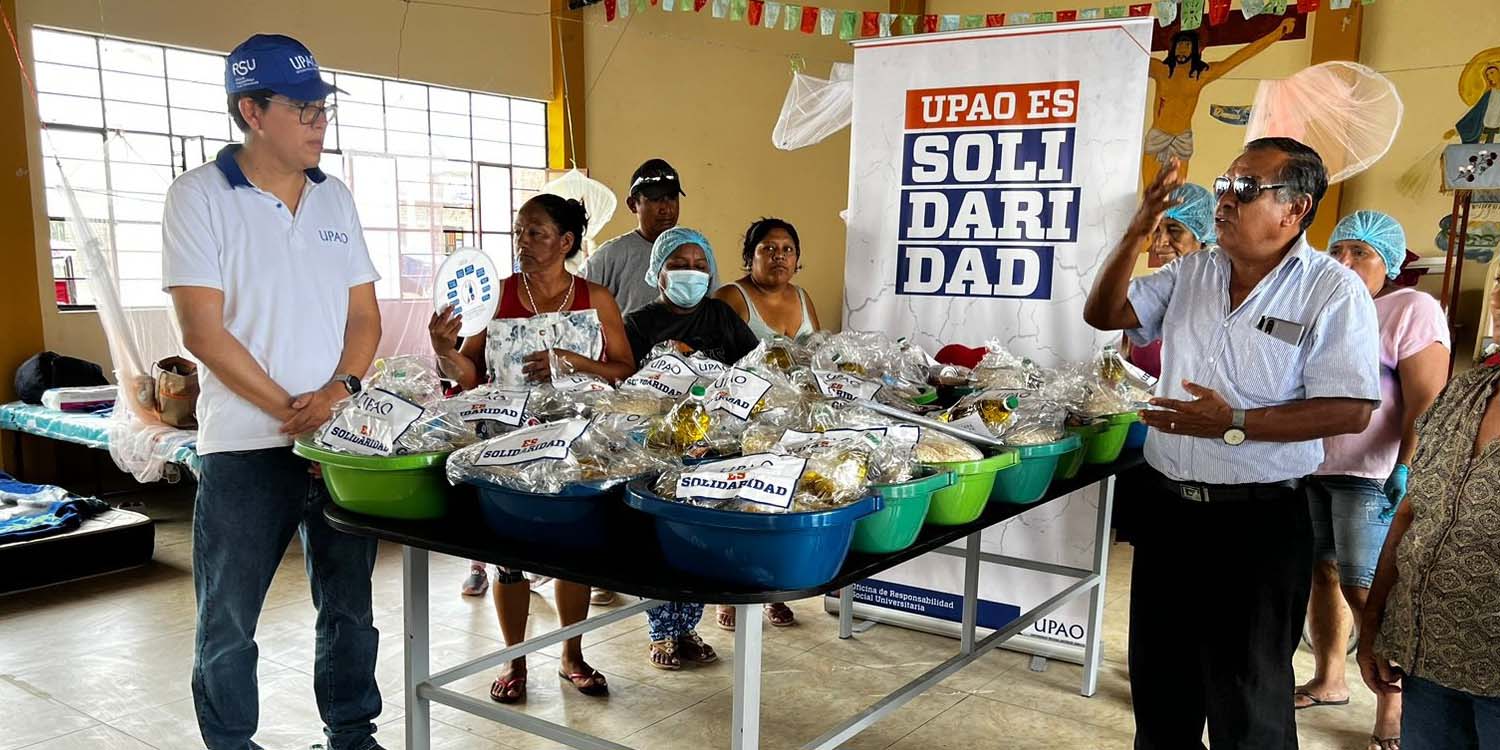 UPAO entrega cien kits alimentarios a familias damnificadas de Tambogrande - La Universidad se solidariza con los afectados por las lluvias registradas en Piura