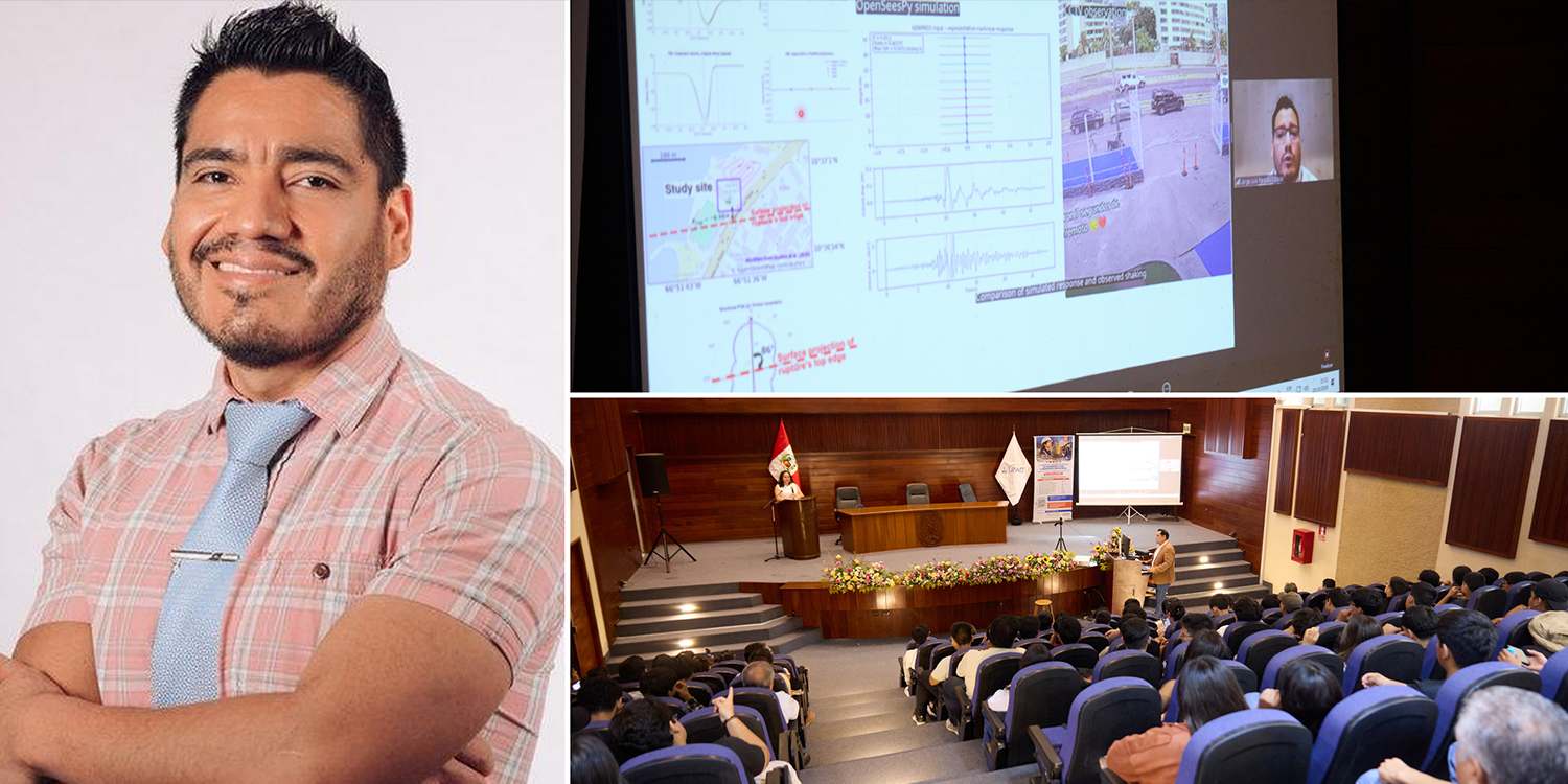 Egresado de UPAO sobresale como investigador en Reino Unido - El ingeniero civil Jorge Paredes Estacio diserta en congreso internacional.